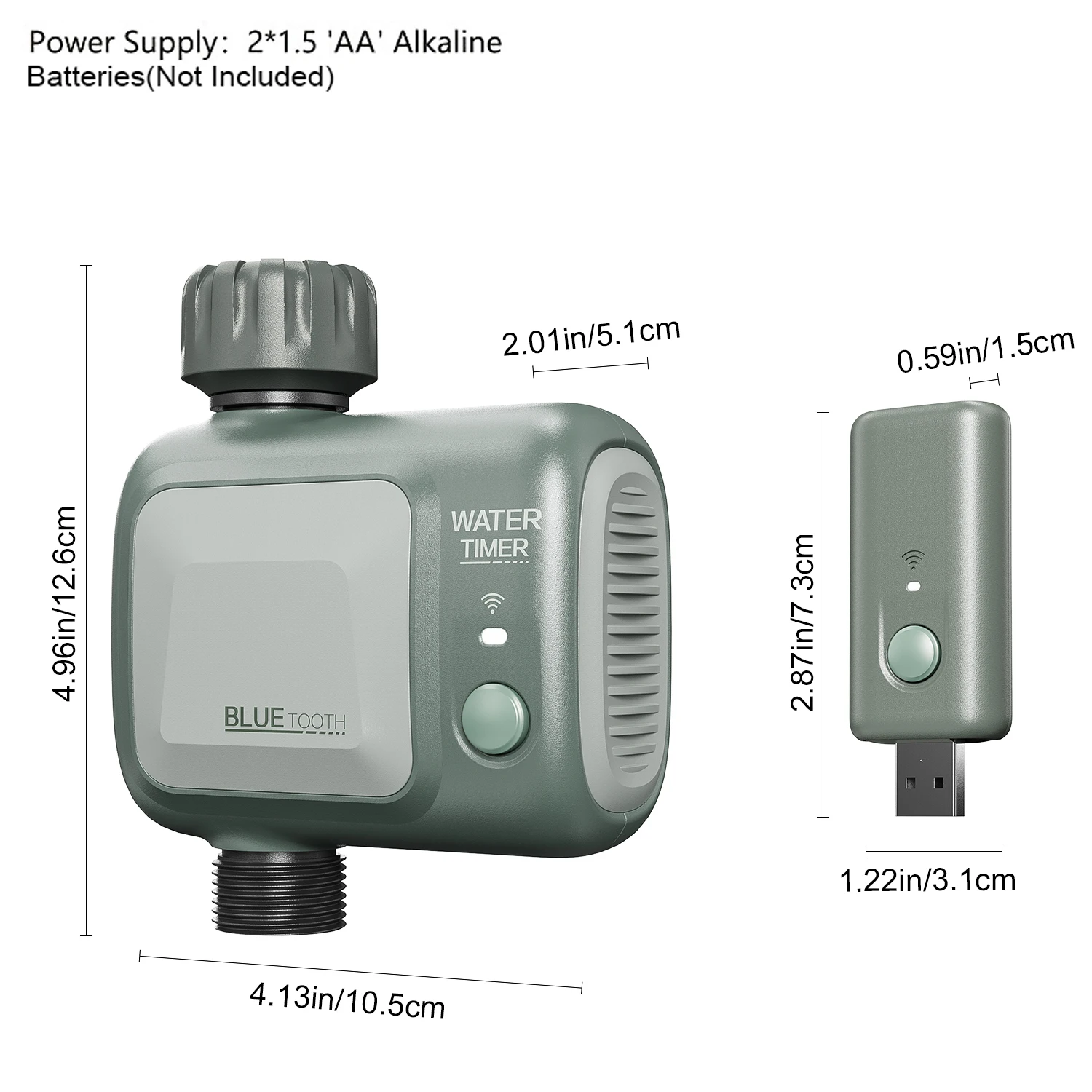 Reswat HCT-622 2024 plus récent minuterie d\'eau sans fil WiFi Tuya arroseur à sortie unique téléphone portable connexion Bluetooth