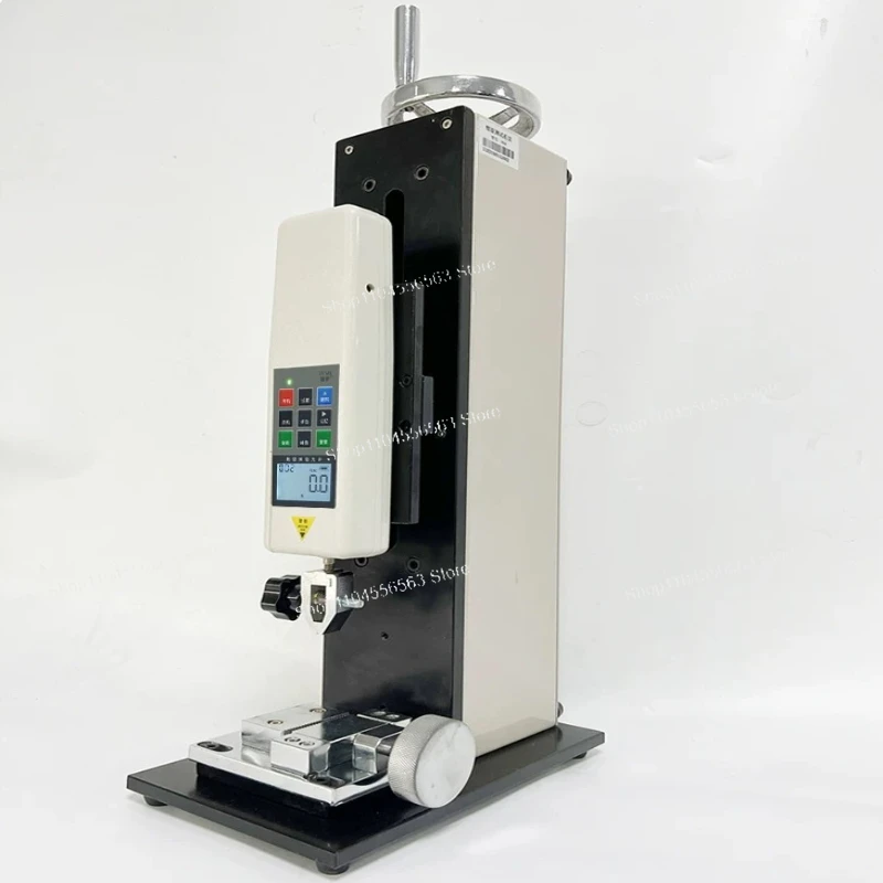 1pc Manual Horizontal Force Gauge Test Stand HPH 500N Capacity 150mm Stroke with Fixture Digital Force Display Portable Tester