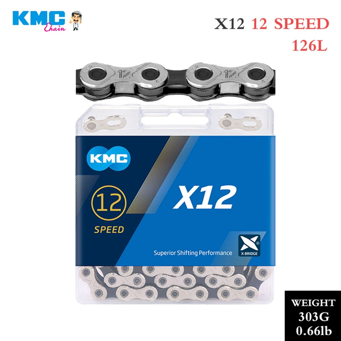 KMC MTB-Kette 12 11 10 9 8 7 6 Gang Rennrad Strom X12 X11 X10 X9 X8 S1 Single Speed Fahrradketten – Detail 1