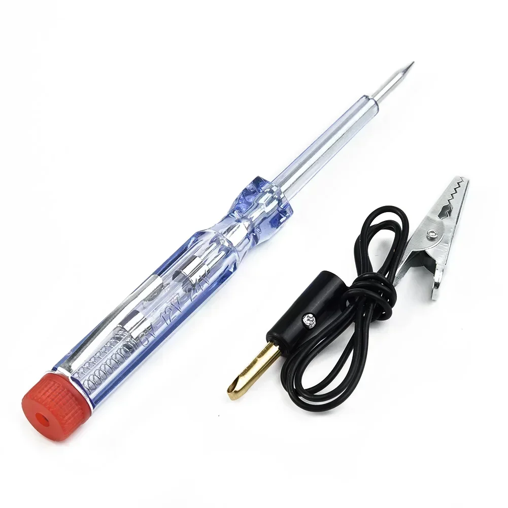 Durable Practical Useful Circuit Tester System Test Voltage Light Pen Long Probe Replaceable W/ Clip