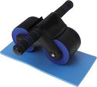 NOLITOY Automatic Rebound Ab Roller Wheel with Enlarged Dual Wheels and Knee Pad Anti-skid Abdominal Workout Equipment for Home