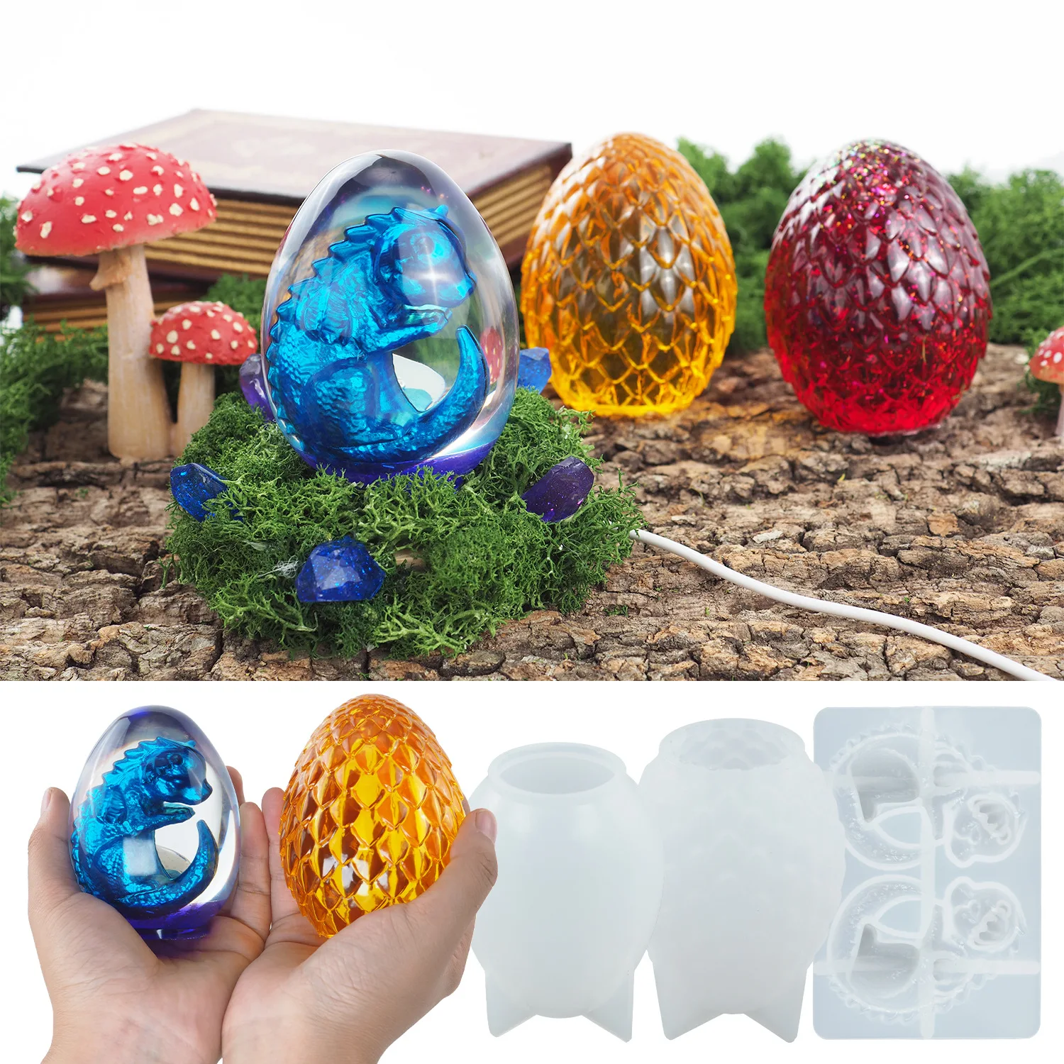 Dragon Egg Mold Dinosaur Mold Silicone Mold for Resin Dragon Candle Mold Easter Egg Mold Dragon Silicone Mold Home Decoration