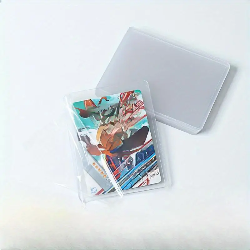 25Pcs/Lot Transparent Kpop Card Sleeves with Protective Film 35PT Clear PVC Holder for Idol Photos Game Cards Collectible Toy