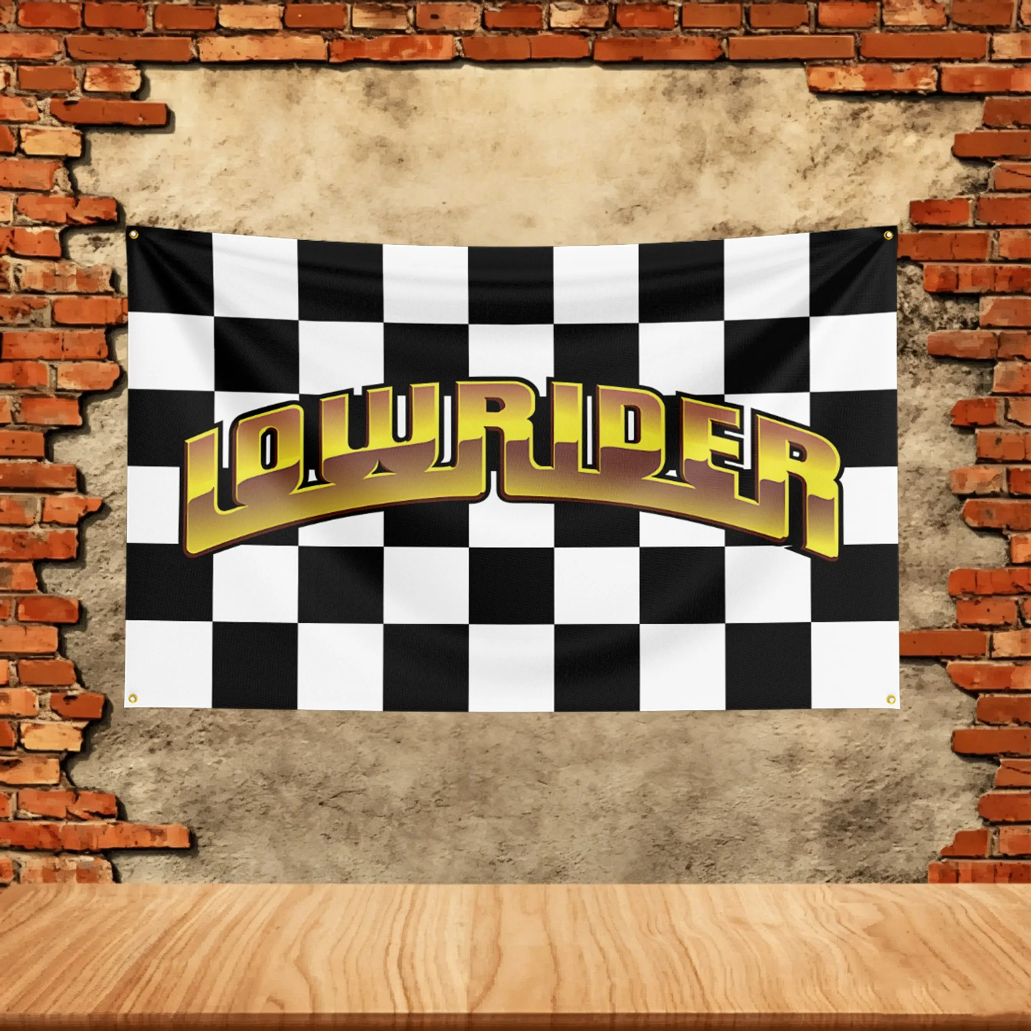 Car Flag 3x5ft for Lowrider Fans Banner Custom any Image Garage Bedroom Living Room Dorm Wall Hanging Decor Tapestry