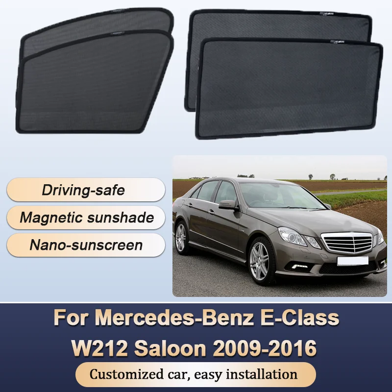 

Солнцезащитные шторки для Mercedes-Benz E-Class W212 Saloon 2009-2016, магнитные, теплоизоляционные, с функцией защиты от солнца и обеспечения приватности, аксессуары.