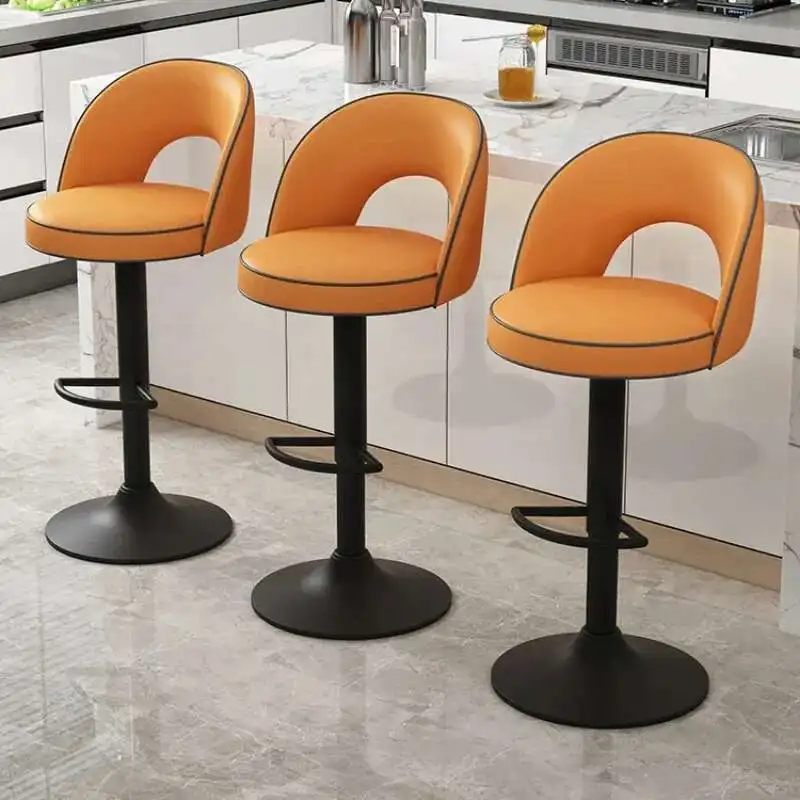 

Nordic High Bar Stool Kitchen Manicure Accent Home Bar Table Swivel Dining Chairs Luxury Taburete Alto Bar Furniture YX50BY