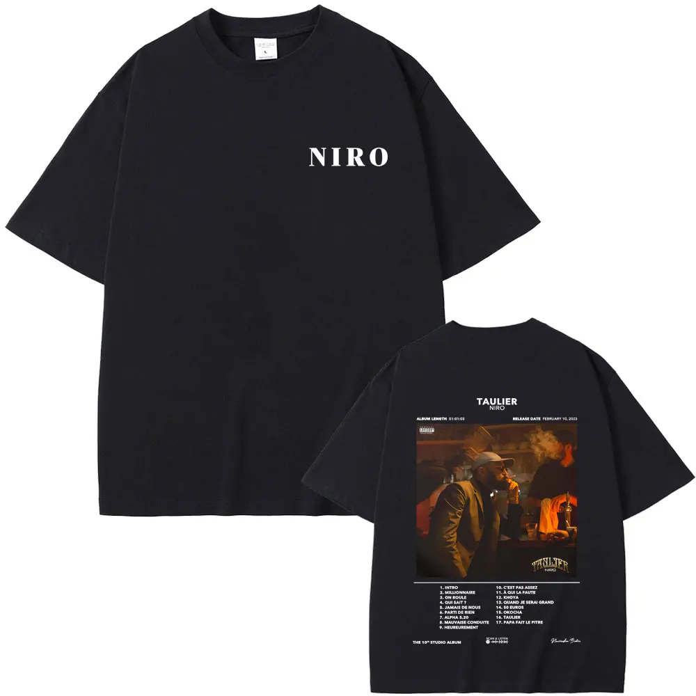 

Rapper Niro Taulier Album Graphic T-shirts Male High Quality Pure Cotton Tshirt Men Women Fashion Vintage Oversized Streetwear