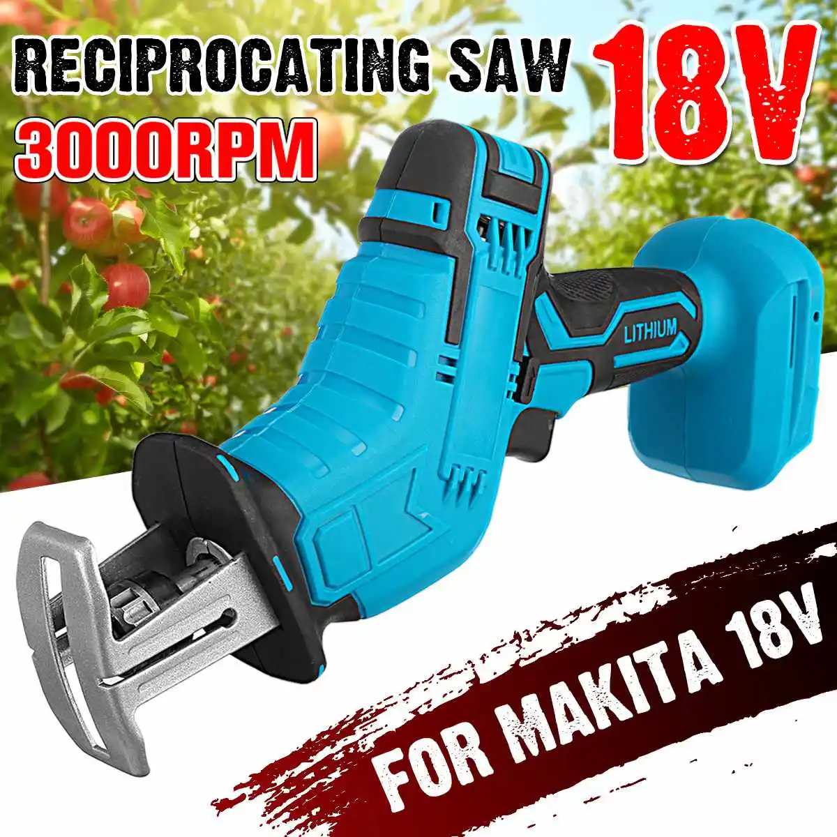 18V Cordless Reciprocating Saw Portable Electric Saw Replacement Metal Wood Cutting Machine Tool for Makita 18V Battery