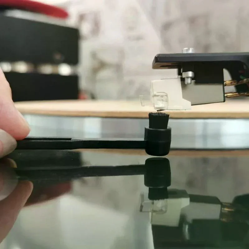 Anti-Static Turntable Cartridge Stylus Brush Phono Needle Cleaner for Vinyl Record Player Phonograph