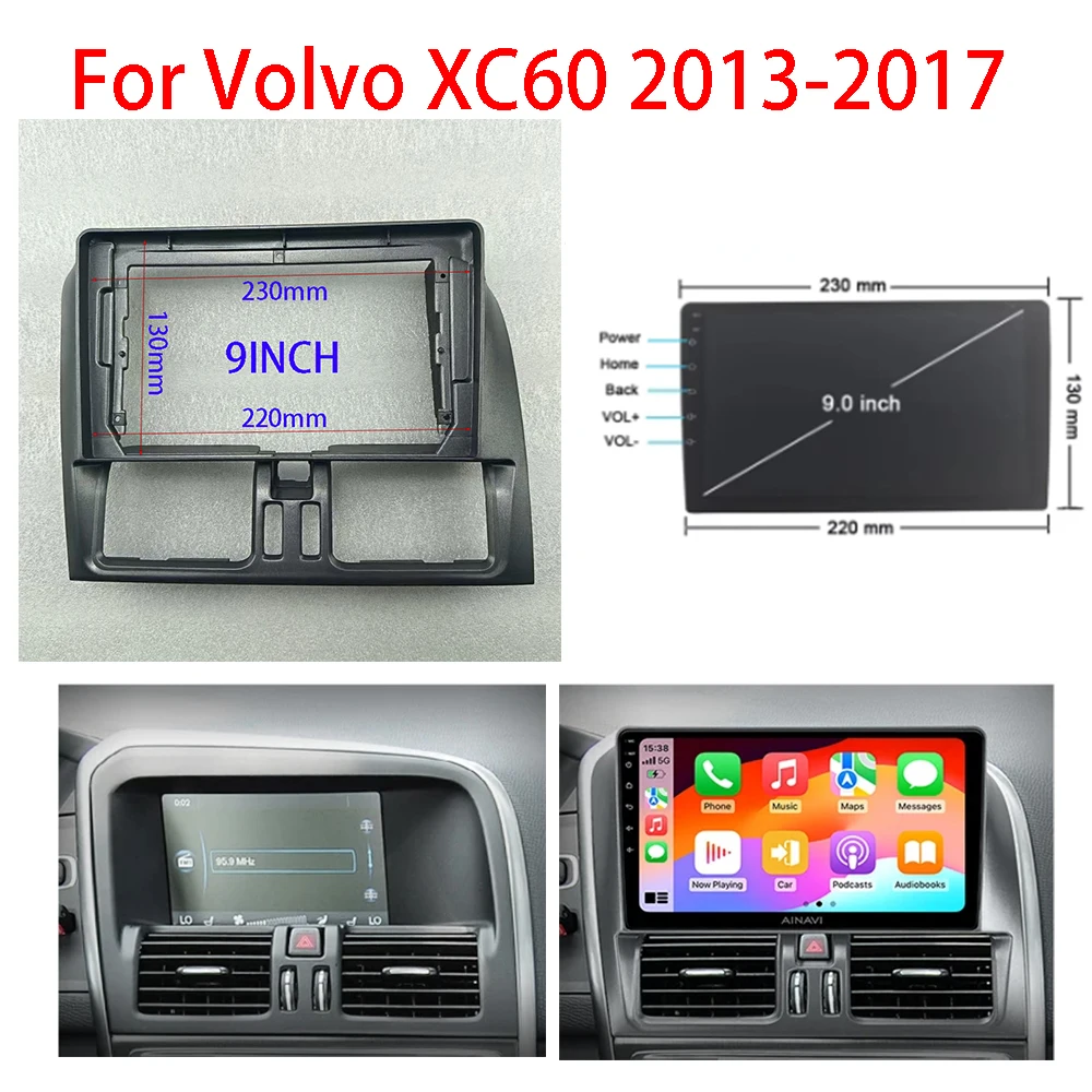 For Volvo XC60 2013-2017(7/9 Inch) Car Radio Fascias Android GPS MP5 Stereo Player 2 Din Head Unit Panel Dash Frame Installation
