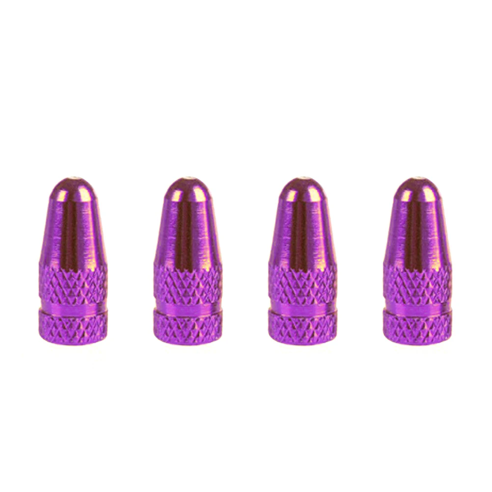 

4pcs French Style Aluminum Bike Tire Valve Caps for Mountain Road Bicycle Anodized Anti Rust Long Lasting Bright Color Great