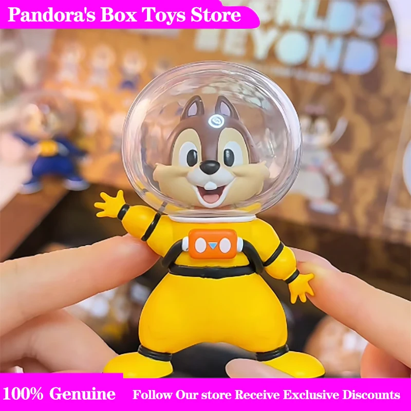 

New Genuine Disney Blind Box Chip N Dale Astronaut Space Theme Magnetic Suction Desktop Ornament Gashapon Collectible Toy Gift