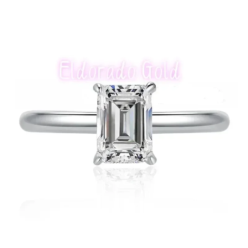 Eldorado Gold  Eldorado Gold  Eldorado Eldorado Single Row Stackable Rings 2 Carat Moissanite Women's PT950 Platinum - Tiny Stac