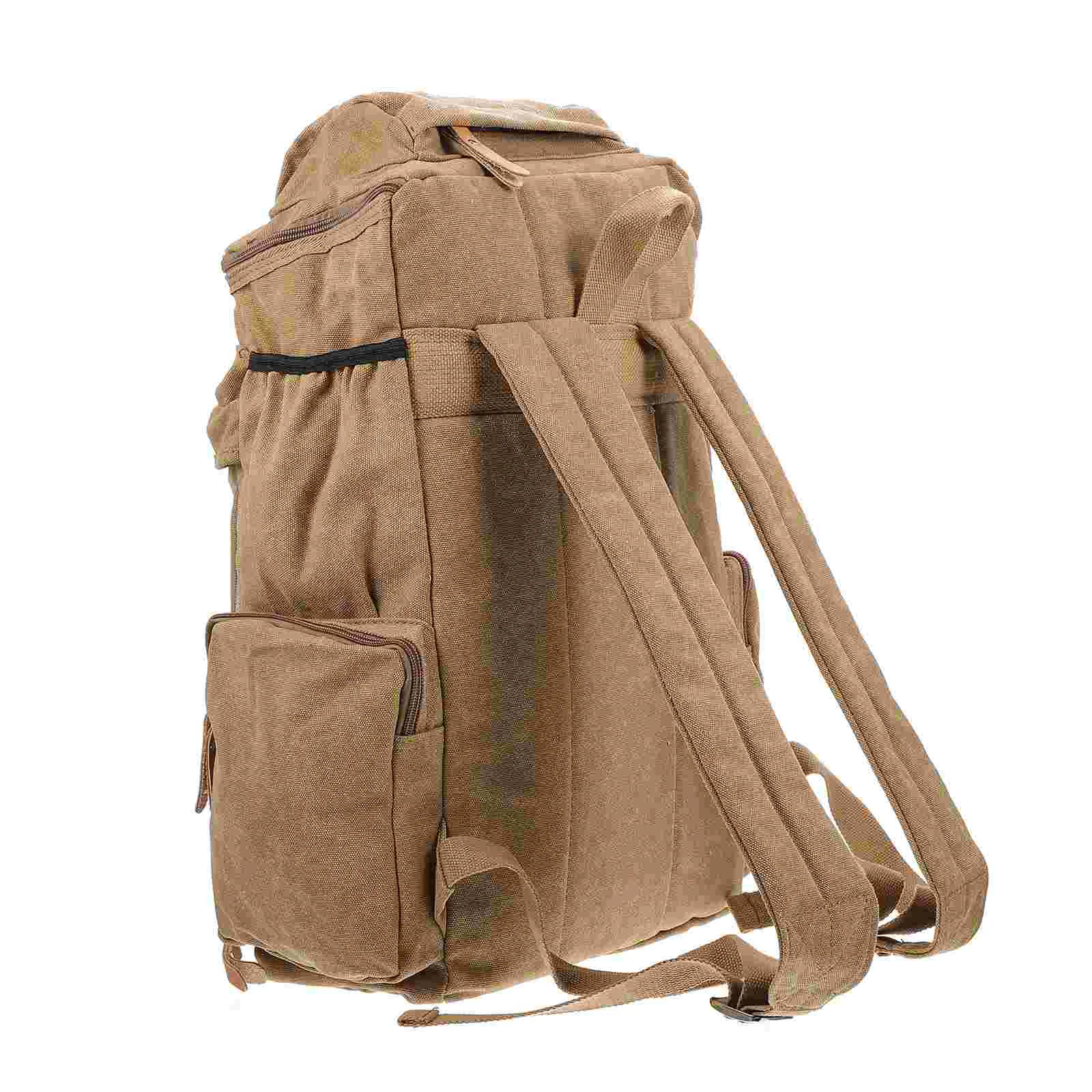 Backpack Rucksack Bag Zipper Design Male Canvas School Outdoor Storage Student Mens