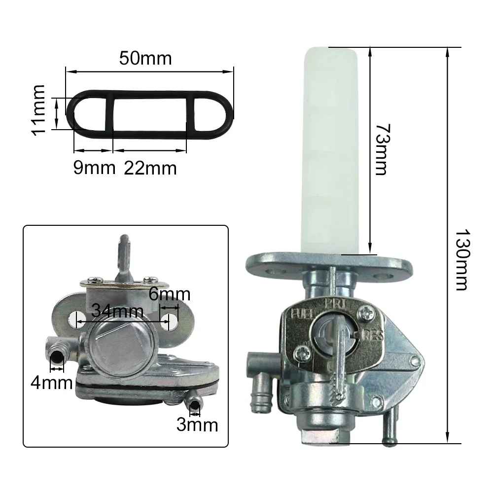 Fuel Petcock Valve Switch Fuel Tap for Kawasaki Vulcan 800 750 VN800 ZX750 KZ750 KZ650 KZ1000 ZX600 Yamaha XJ750 FJ600 Maxim 650