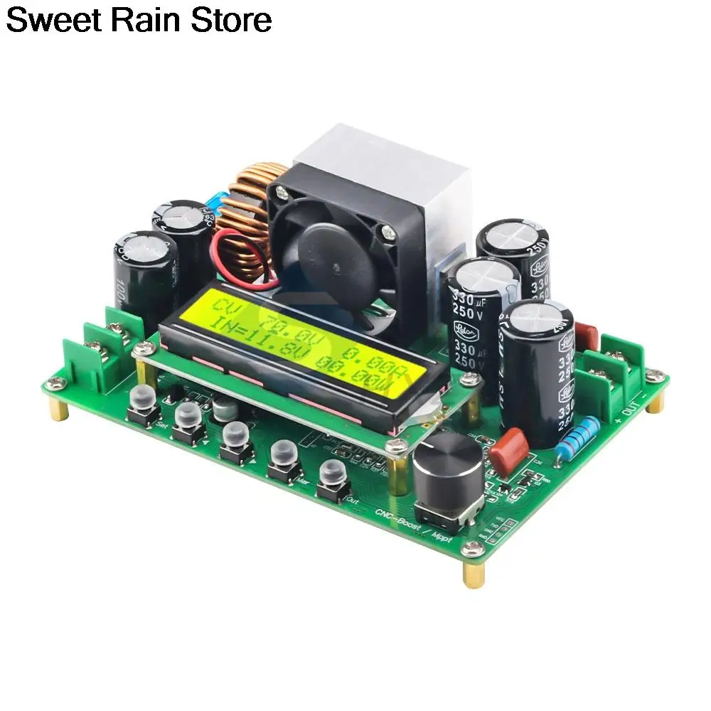 DPX800S LCD Display DC-DC NC CV CC Booster Module CNC Boost 12V~120V 0-15A Adjustable Solar MPP Charging