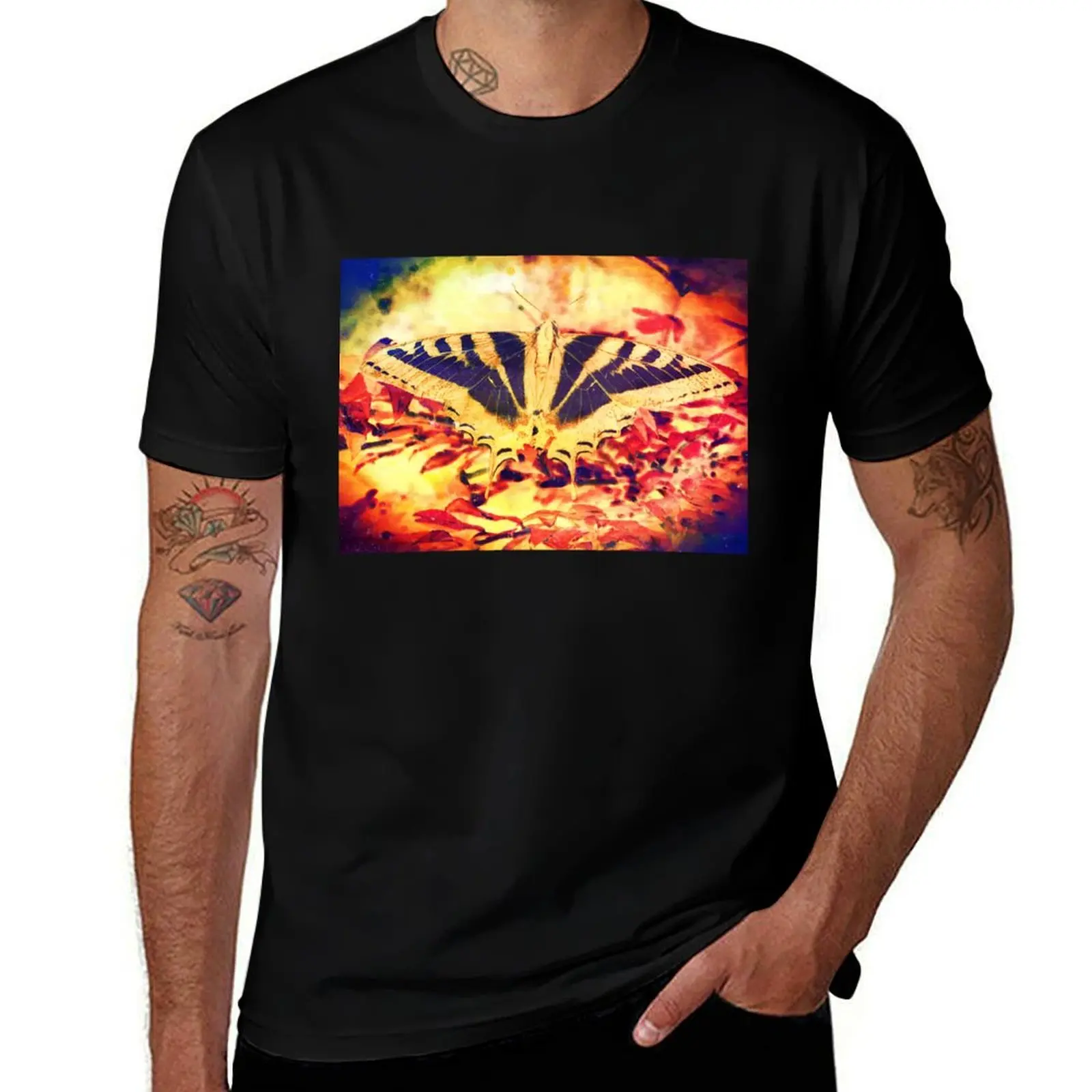 Swallowtail Butterfly design T-Shirt Anti-Pilling Casual T-Shirt