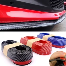 Universal Car Front Bumpers Anti Collision Strips Carbon Fiber Rubber Strip Car Front Bumper Lip Car Lip Skirt Protector