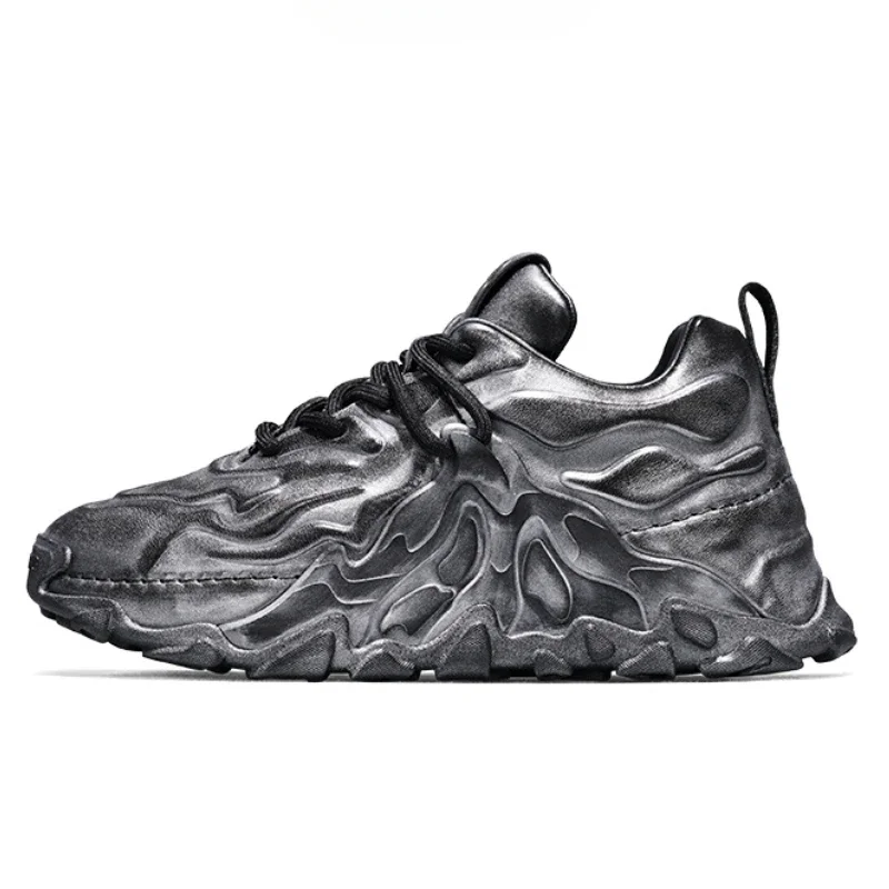 

Battle Damage Edition Design Shoes for Men's Autumn/Winter Retro Casual Shoes Genuine Leather Horsehide Breathable Sports Shoes