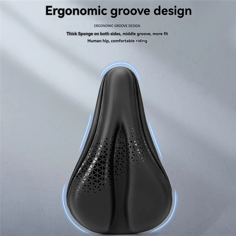 

ABVL-Mountain Bike Saddle Cover Breathable Super Soft Sponge Gel Bike Seat Waterproof Shock Absorption Bicycle Seat Cushion