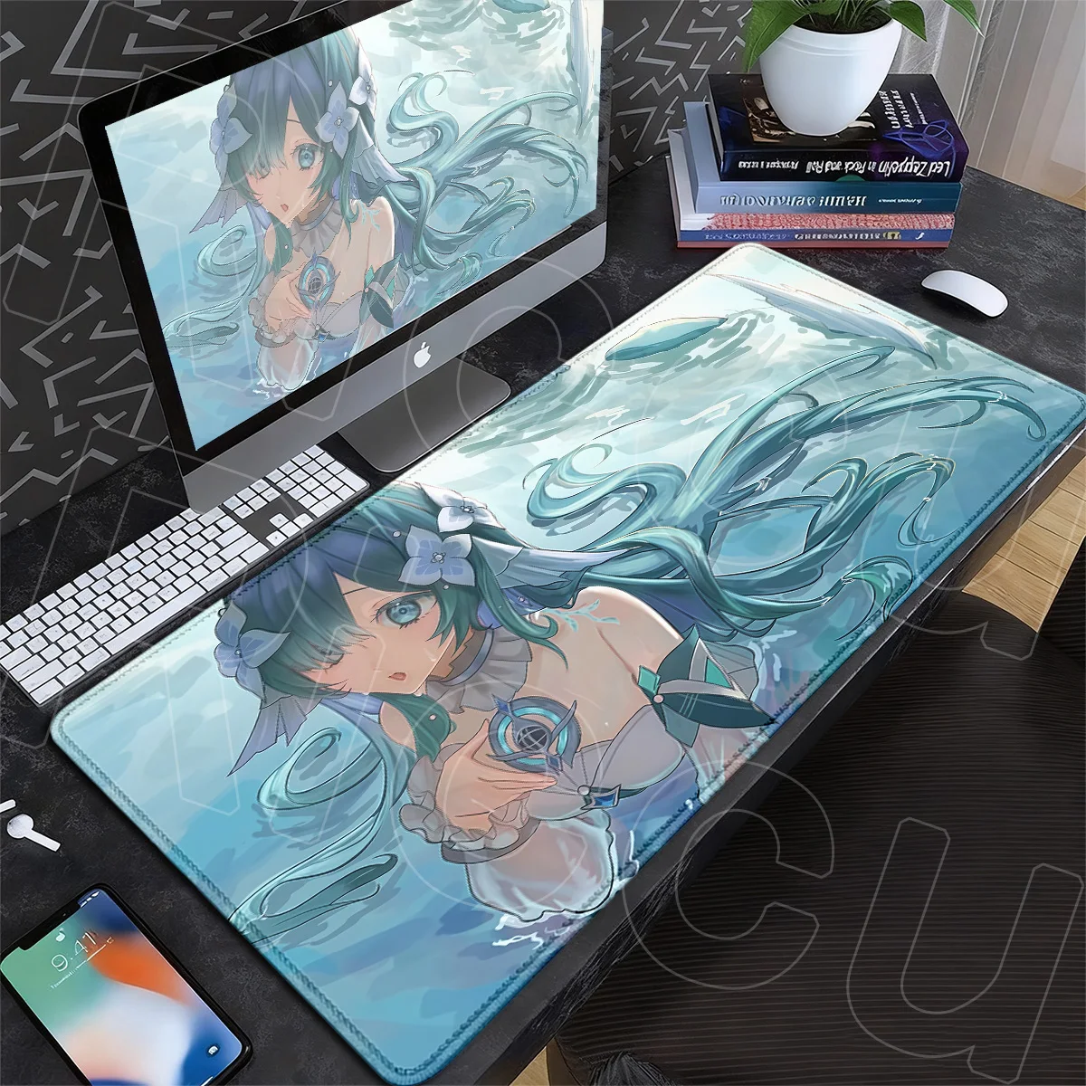 2026 New Genshin Impact Kawaii Girl Vodyanitsa Wallpaper Mouse Pads XXL Laptop HD Printing Keyboard Table Rug Gaming Accessories