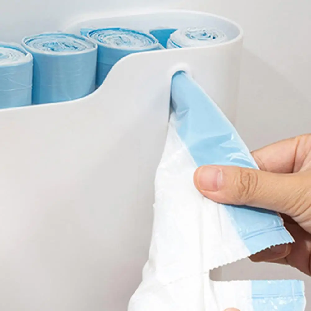 

Multi-roll Garbage Bag Organizer Wall Hanging Nail-Free Installation Large Capacity Box Side Kitchen Bathroom Storage Organizer