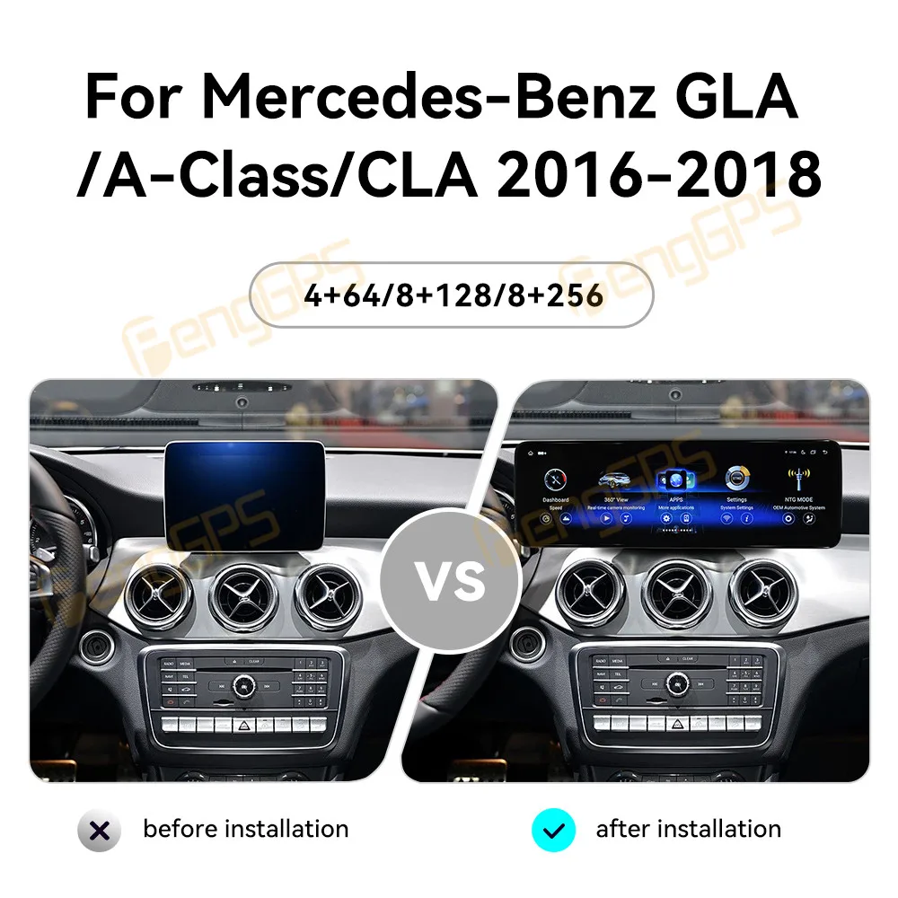 14.9'' Android 13 for Mercedes-Benz GLA/A-Class/CLA 2016-2018 Car Screen Navigation Carplay Car Radio DSP Multimedia Player 4G