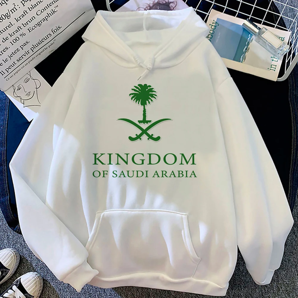 Sudadera con capucha del Reino de Arabia Saudita para mujer, chándal y2k estético de anime, Jersey de invierno para mujer