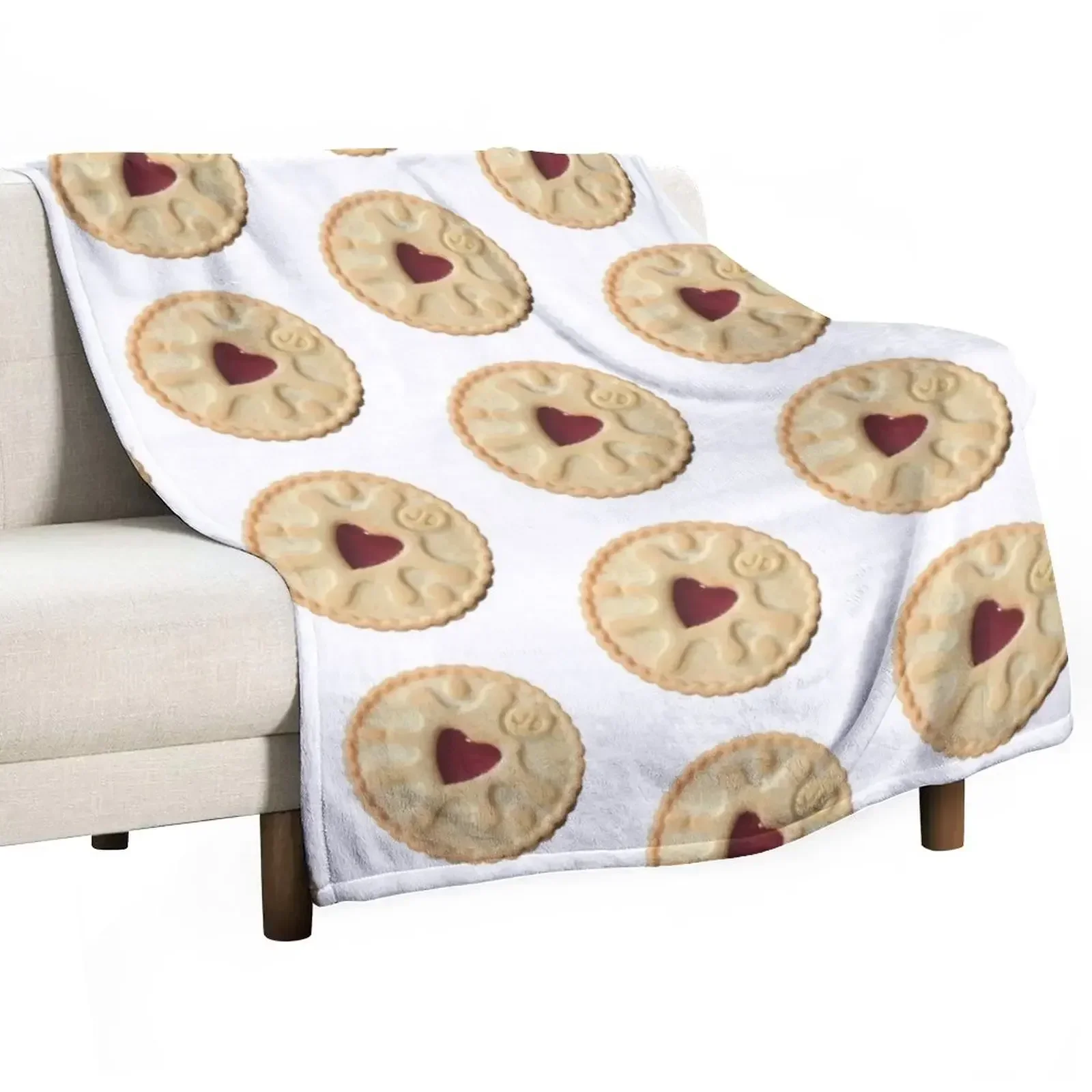 Jammie Dodger Throw Blanket for sofa Shaggy Flannel Single Blankets