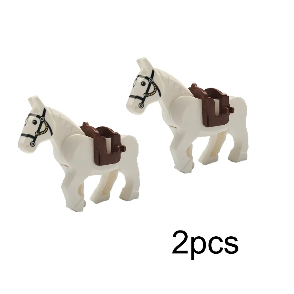 Blocchi di costruzione animali cane maiale cavallo uccello scimmia mela banana pianta accessori per blocchi di costruzione mattoni fai da te giocattoli per bambini