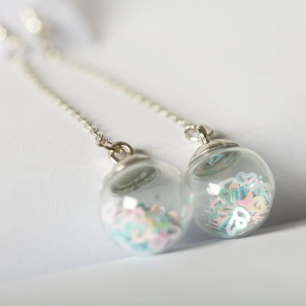 Eardrop Dried Beauty In Glass Ball Earrings Fantasy DIY Ear Lines Dangle Earring For women #BZ108