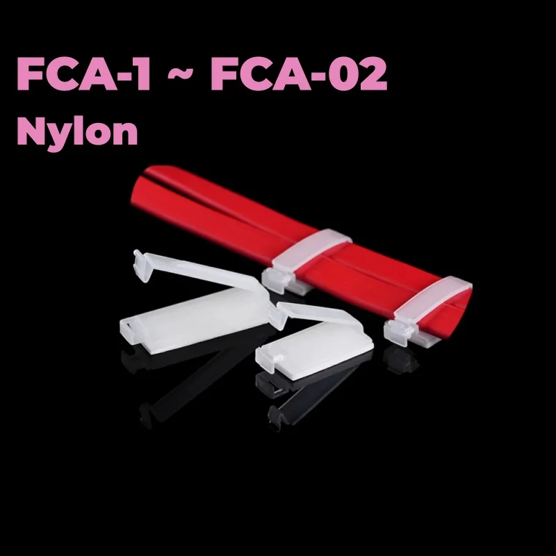 FCA-1~FCA-02 White Nylon Snap-on Adhesive Cable Organiser Clips Cable Fixing Clip
