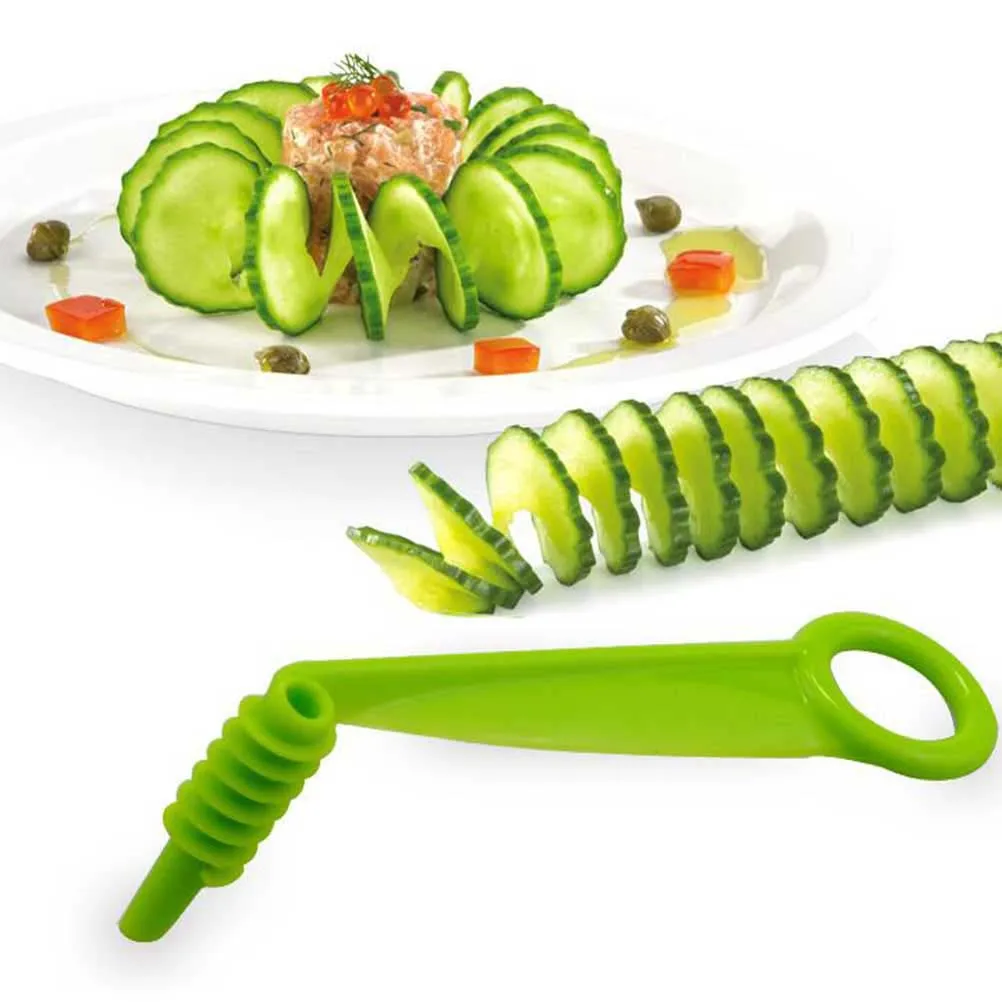 

1 pc Cucumber Carrot Spiral Cutter Pp Vegetable Slicer 360 Rotary Handle Easy Use Kitchen Tool For Slices Shaving