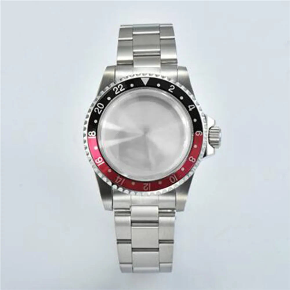 Retro 39,5mm Edelstahl Gehäuse Armband Set Meter super wasserdichtes Acryl Objektiv Uhrengehäuse passt für nh34 nh35 nh36 Uhrwerk