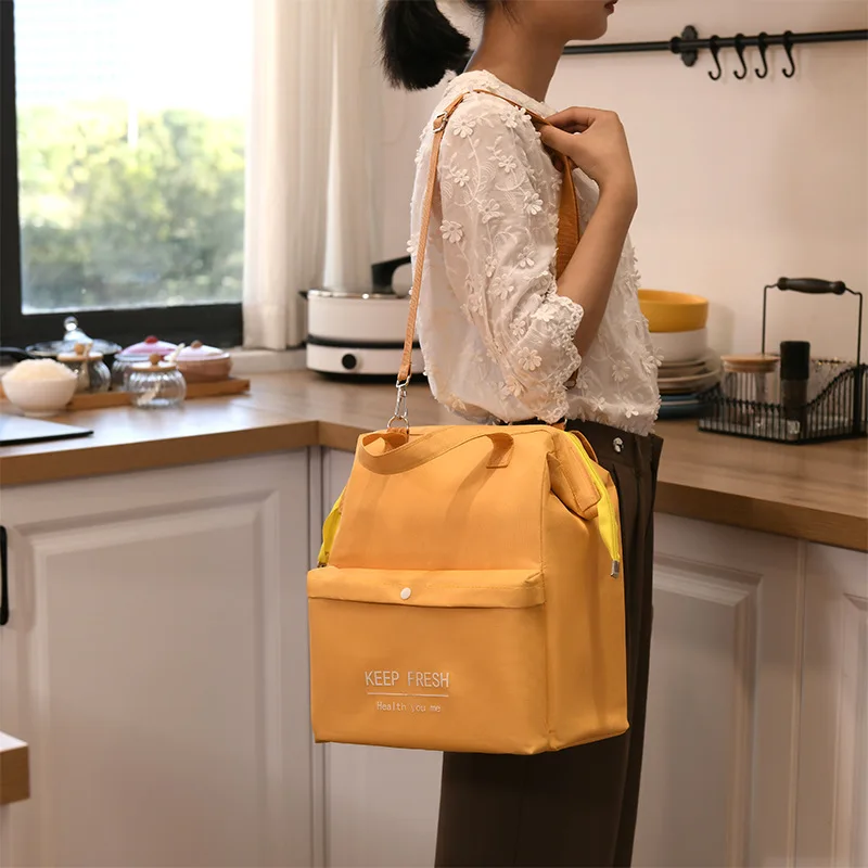 Isolierte Tasche mit dicker Aluminiumfolie für Büroangestellte, Lunchbox für Mütter, große, tragbare Lunchbox-Tasche