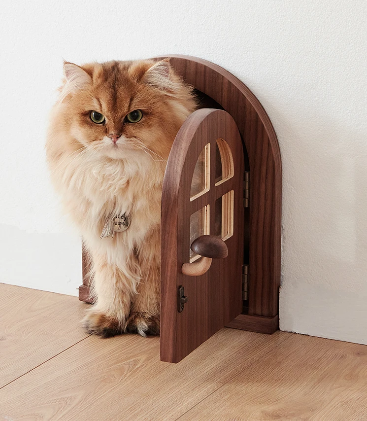 

"Cat Door Hole" Free access to the door wall Open a hole on the door, solid wood air conditioner customization