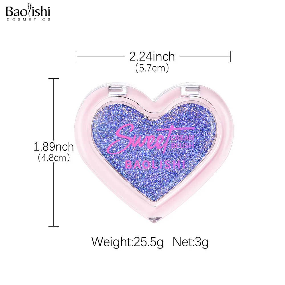 Heart Glitter Eyeshadow 8 Colors Chunky Sparkly Gel Based Pressed Pigment Long Lasting Waterproof Trending Makeup Looks