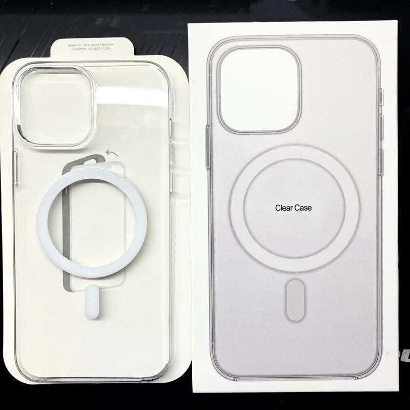 Custodia magnetica di animazione originale per IPhone 17 17Pro 16 Pro Max 15 14 13 Plus Cover rigida per PC con ricarica wireless MagSafe trasparente
