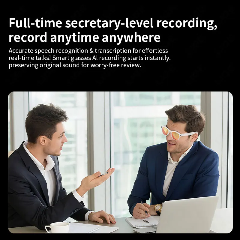 AI Glasses 200W Camera Glasses Bluetooth Glasses Language Translation Smart Glasses Voice Call Music Video Record Smart Eyewear