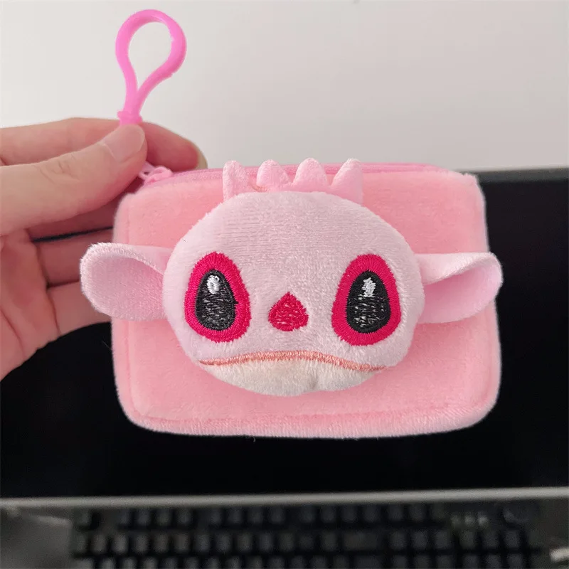 2025Cute cartoon alien plush coin purse student pendant headphone bag small wallet card bag zipper coin bag