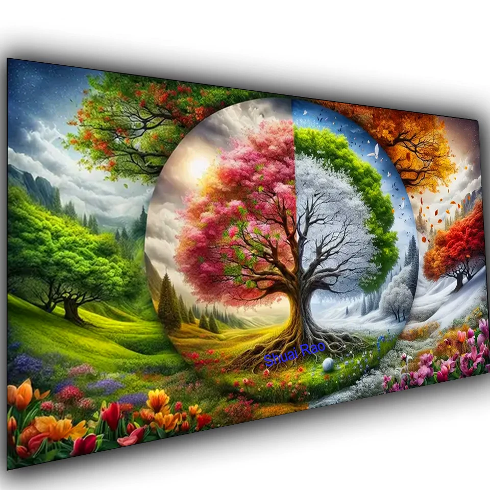 

Magical Tree of Life 5D DIY Diamond Painting Kit - Full Drill Round Rhinestone Art, Perfect Handmade Gift for Family & Friends,