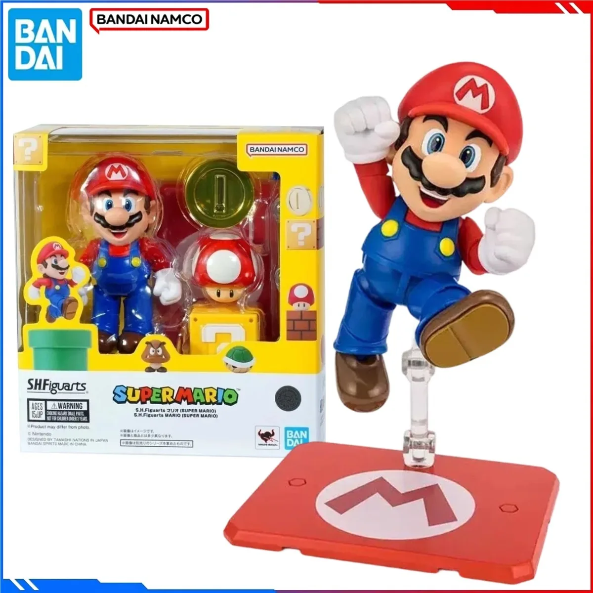 

Оригинальные наборы для сборки моделей Super Mario от Bandai, игрушки Марио, фигурки SHF, сборная модель, подарок для мальчика или девочки, рождественский подарок