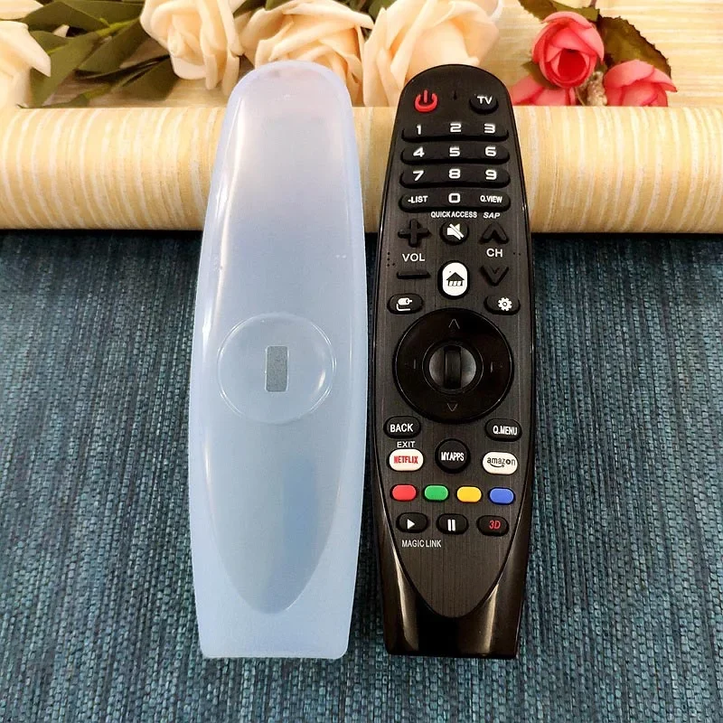 

Transparent Silicone Case For LG Dynamic TV Remote Control Protective Cover AN-MR600/650 Thicken Anti-fall Shockproof Sleeve