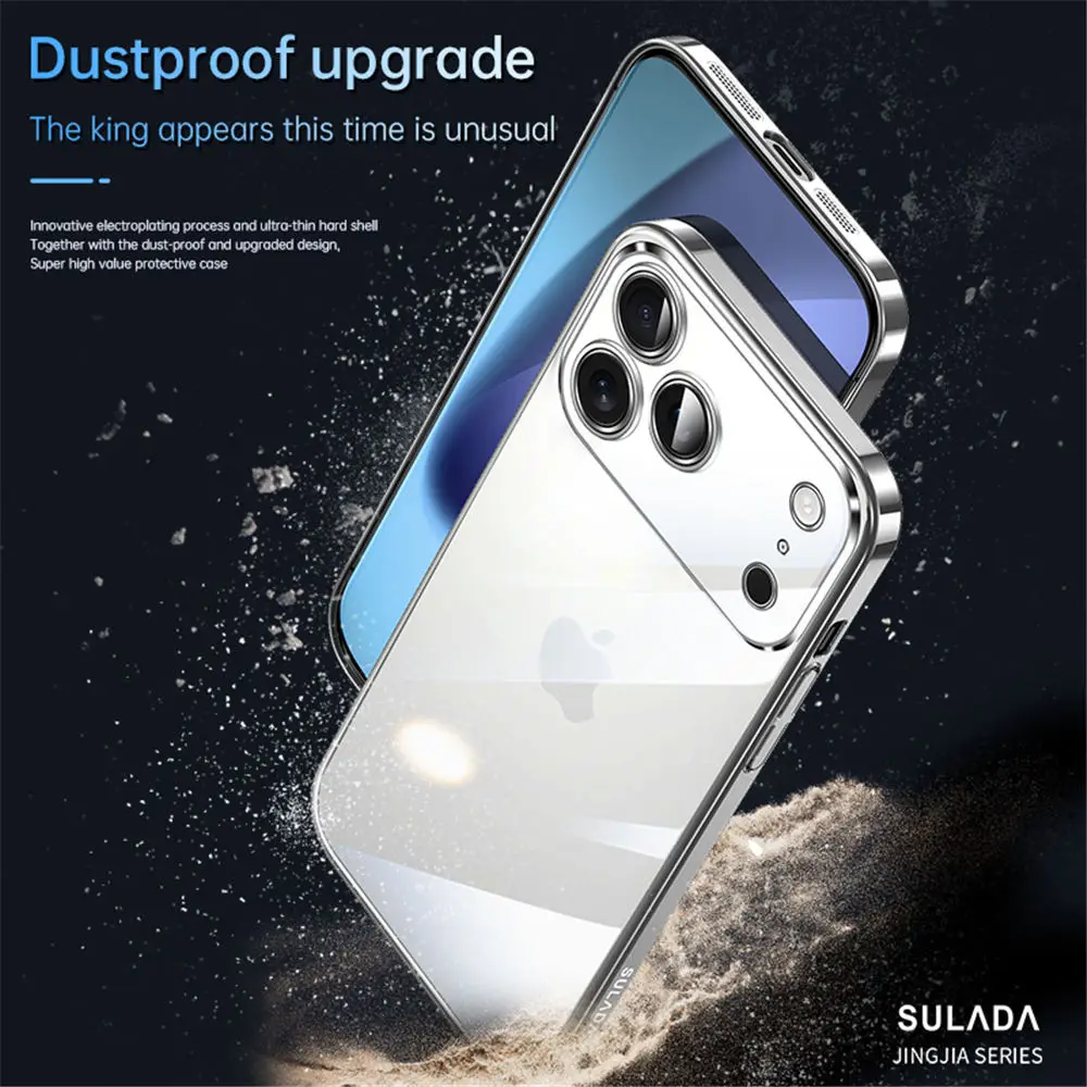 

Ultra-Clear PC Hard Case For iPhone 17 Pro Max 17 Air 17 Camera Lens Protective Back Cover