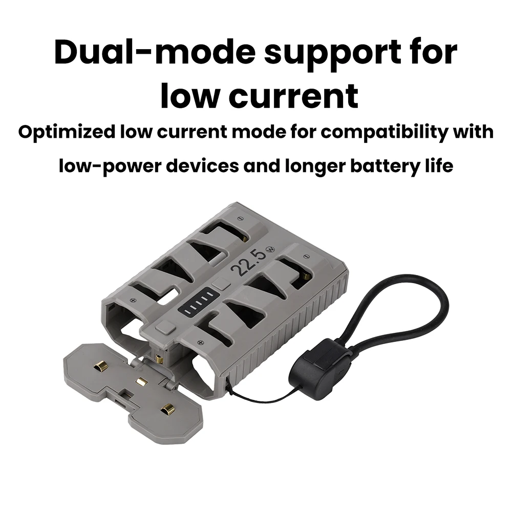 21700 Power Bank Case DIY Kit with Dual Mode Fast Charging 22.5W One Click Battery Swap for Low Current Devices