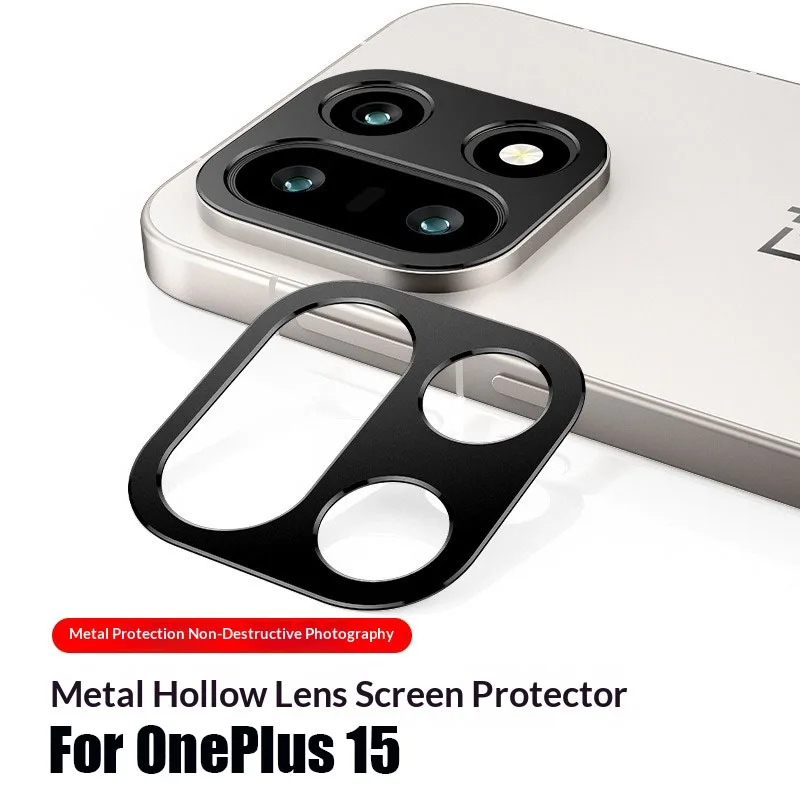 Aluminum Metal Rear Camera Lens Protector for OnePlus 15 Lens Cover Screen Protector Lens Ring Film for OnePlus 15 1+15