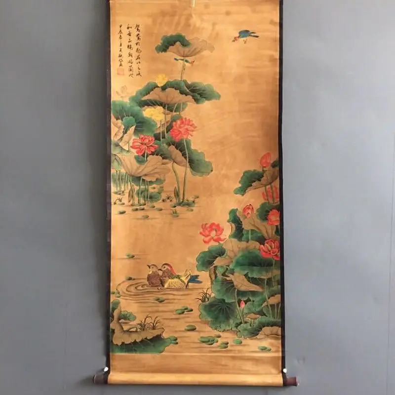miscellaneous items, calligraphy , mid-hall , distressed antique office and living room paintings,
