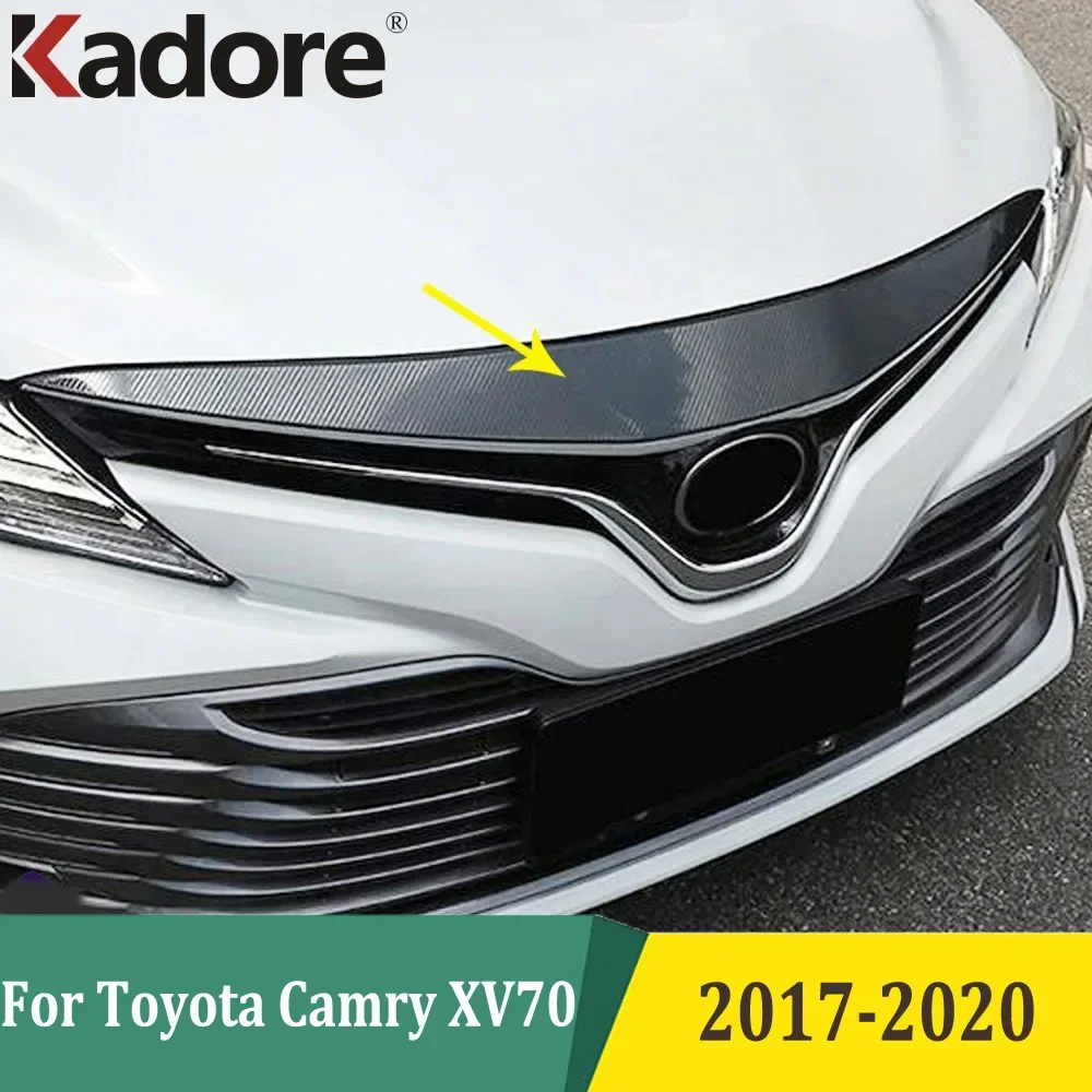 

Для Toyota Camry 70 XV70 2017-2020 хромированная передняя решетка двигателя, накладка на гоночную решетку, защита радиатора, автомобильные аксессуары