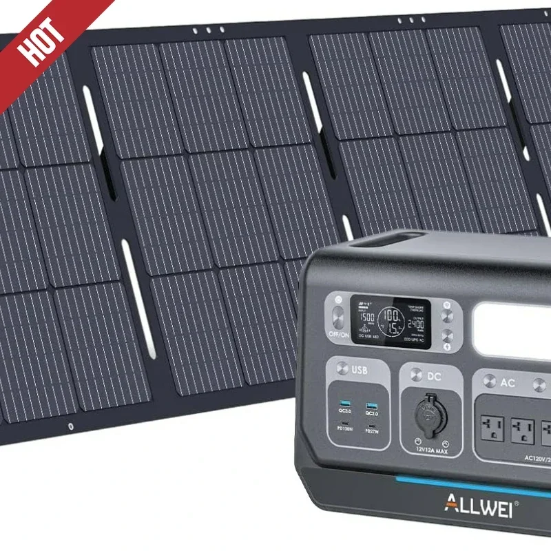 

Solar Generator2400Wwith1x200WSolar Panel2048Wh LiFePO4Portable Power Station,Fast Charge in1.5H,4AC Outlet,Expandable to10240Wh