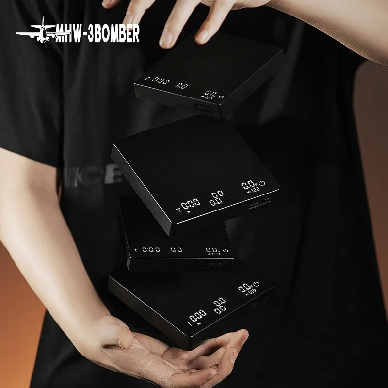MHW-3B High Precision 0.1g Smart Brewing Scale Cube Coffee Scale 3.0 Digital Espresso Scale Timer Rechargeable Barista Tool - view 2